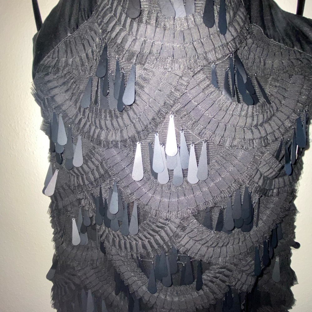 BCBG MaxAzria Embellished Black Dress XXS